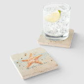 Ocean Beach Starfish    Steinuntersetzer (Seitenansicht)