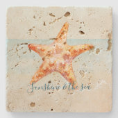 Ocean Beach Starfish    Steinuntersetzer (Vorderseite)