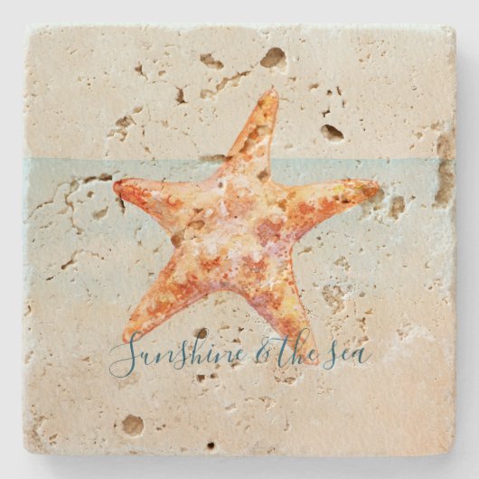 Ocean Beach Starfish    Steinuntersetzer (Vorderseite)