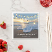 Ocean Beach Strands Strandlichter Hochzeit Serviette (Beispiel)