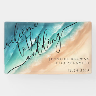 Ocean Beach Summer Party Begrüßung Banner