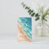 Ocean Beach Summer Party Danke Begleitkarte (Stehend Vorderseite)