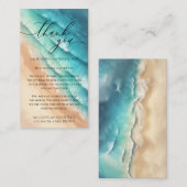 Ocean Beach Summer Party Danke Begleitkarte (Vorne/Hinten)