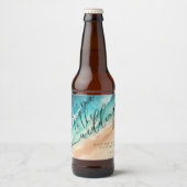 Ocean Beach Summer Party Sea Wedding Bierflaschenetikett (Vorderseite)