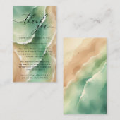 Ocean Beach Summer Party Vielen Dank Begleitkarte (Vorne/Hinten)