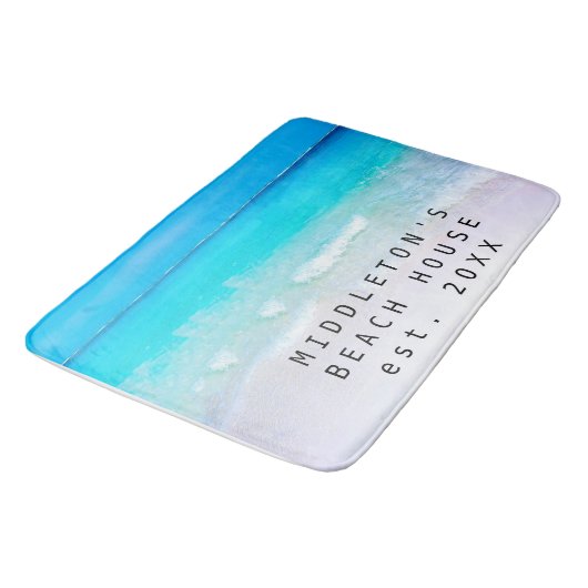 Ocean Beach Summer Seaside Seaside Scene Badematte (Schrägansicht)