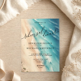 Ocean Beach Summer Watercolor Hochzeitsessen Einladung