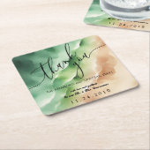 Ocean Beach Sunny Watercolor Summer Party Rechteckiger Pappuntersetzer (angewinkelt)