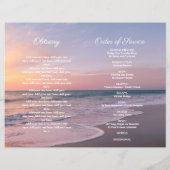 Ocean Beach Sunset Begräbnis Service Foto Program (Rückseite)