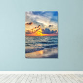 OCEAN BEACH SUNSET DRUCKEN AUF STRETCHTER LEINWAND (Insitu (Holzboden))