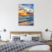 OCEAN BEACH SUNSET DRUCKEN AUF STRETCHTER LEINWAND (Insitu (Schlafzimmer))