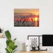 Ocean Beach Sunset Foto Nature Wall Poster (Heimbüro)
