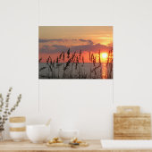 Ocean Beach Sunset Foto Nature Wall Poster (Küche)