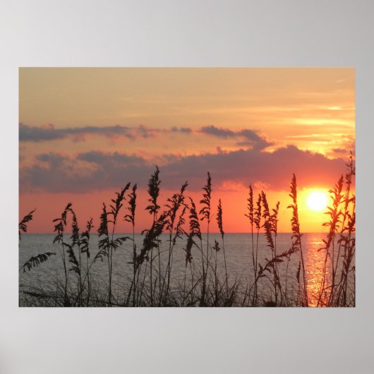 Ocean Beach Sunset Foto Nature Wall Poster (Vorne)
