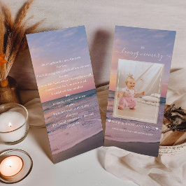 Ocean Beach Sunset Girl Foto Beerdigung Gebet