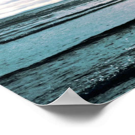 Ocean Beach Sunset Poster (Ecke)