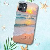 Ocean Beach Sunset Vibes Personalisiert iPhone Hülle