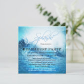 Ocean Beach Surf Summer Party Einladung (Stehend Vorderseite)