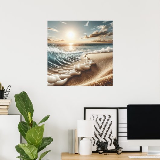 Ocean Beach Szene Küste Sunset Wall Art Poster (Heimbüro)