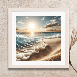 Ocean Beach Szene Küste Sunset Wall Art Poster