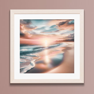 Ocean Beach Szene Küste Sunset Wall Art Poster