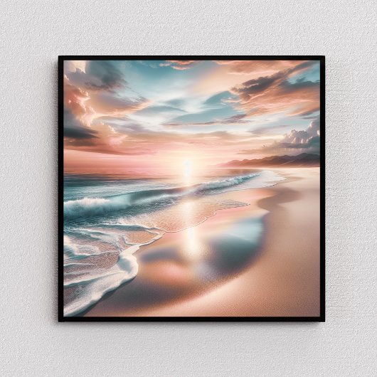 Ocean Beach Szene Küste Sunset Wall Art Poster