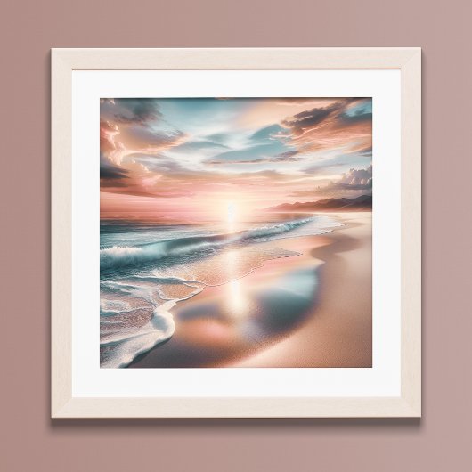 Ocean Beach Szene Küste Sunset Wall Art Poster