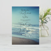 Ocean Beach Thema Hochzeit Einladung (Stehend Vorderseite)