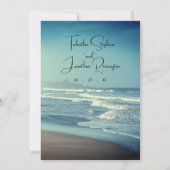 Ocean Beach Thema Hochzeit Einladung (Rückseite)