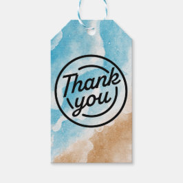 Ocean Beach Thema Vielen Dank, Geschenk-Label Geschenkanhänger