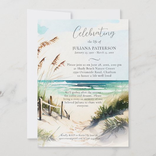 Ocean Beach Trail Feier zum Foto des Lebens Einladung (Vorderseite)