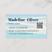 Ocean Beach Travel Agent Business Card QR Code Visitenkarte (Rückseite)