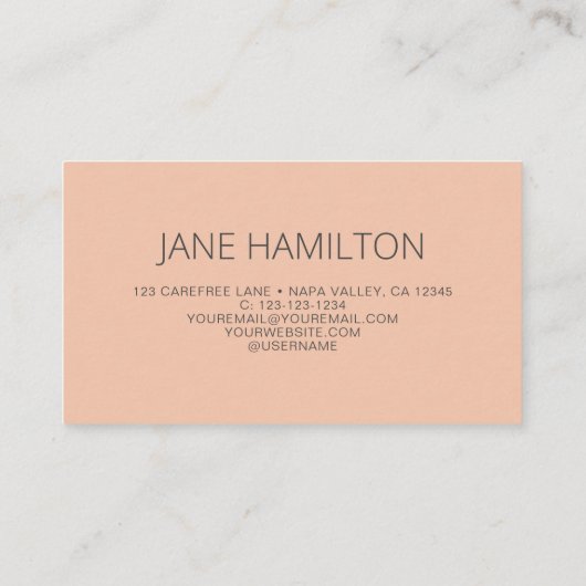 Ocean Beach Travel Agent Visitenkarte (Rückseite)