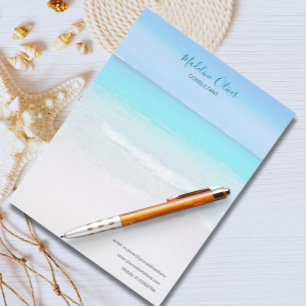 Ocean Beach Travel Aqua Blue Stilvoll Briefbogen