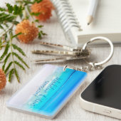 Ocean Beach Travel Aqua Blue Stilvoll Schlüsselanhänger (Vorderseite rechts)