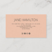 Ocean Beach Travel Modern Visitenkarte (Rückseite)