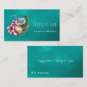 Ocean Beach Tropical Barkeeper Visitenkarten Visitenkarte (Vorne/Hinten)