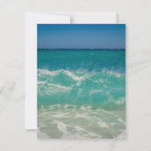Ocean Beach Tropical Elegant Wedding RSVP Card Karte (Rückseite)