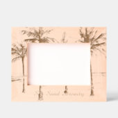 Ocean Beach Tropical Palm Trees Geätzte Rahmen (Vorderseite)