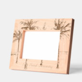 Ocean Beach Tropical Palm Trees Geätzte Rahmen (Links)