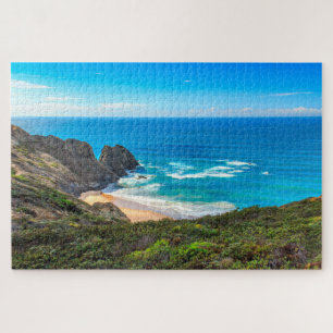 Ocean Beach Türkiswasser Portugal Malerei Puzzle