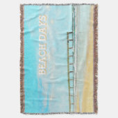 Ocean Beach und Fishing Pier Wasserfarbe Decke (Vorderseite Vertikal)