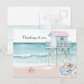 Ocean Beach View Thinking of You Postkarte (Vorne/Hinten)