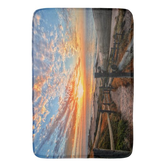 Ocean Beach View Tropical Sunset Paradies Dream Badematte (Vorderseite Vertikal)