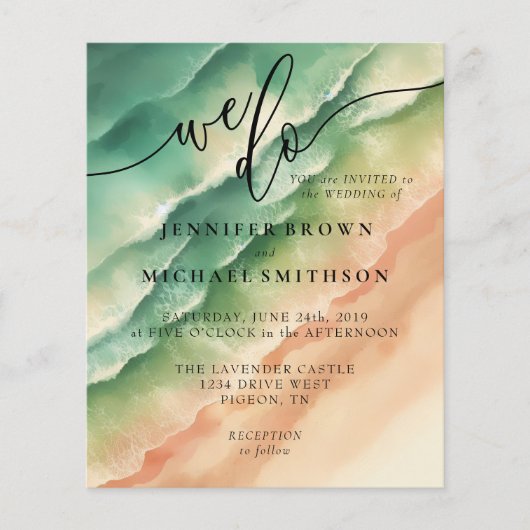 Ocean Beach Wasserfarbe Signature Wir machen sonni Flyer (Vorne)