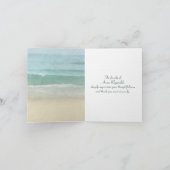 Ocean Beach Watercolor Beileid Vielen Dank Karte (Innenseite)