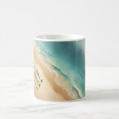Ocean Beach Watercolor Sommerhochzeit Kaffeetasse (Mittel)
