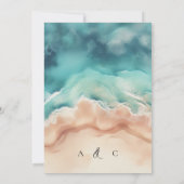 Ocean Beach Watercolor Sommersignatur Einladung (Rückseite)