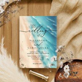 Ocean Beach Watercolor Sommersignatur Einladung