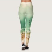 Ocean Beach Watercolor Sun Sand Leggings (Rückseite)